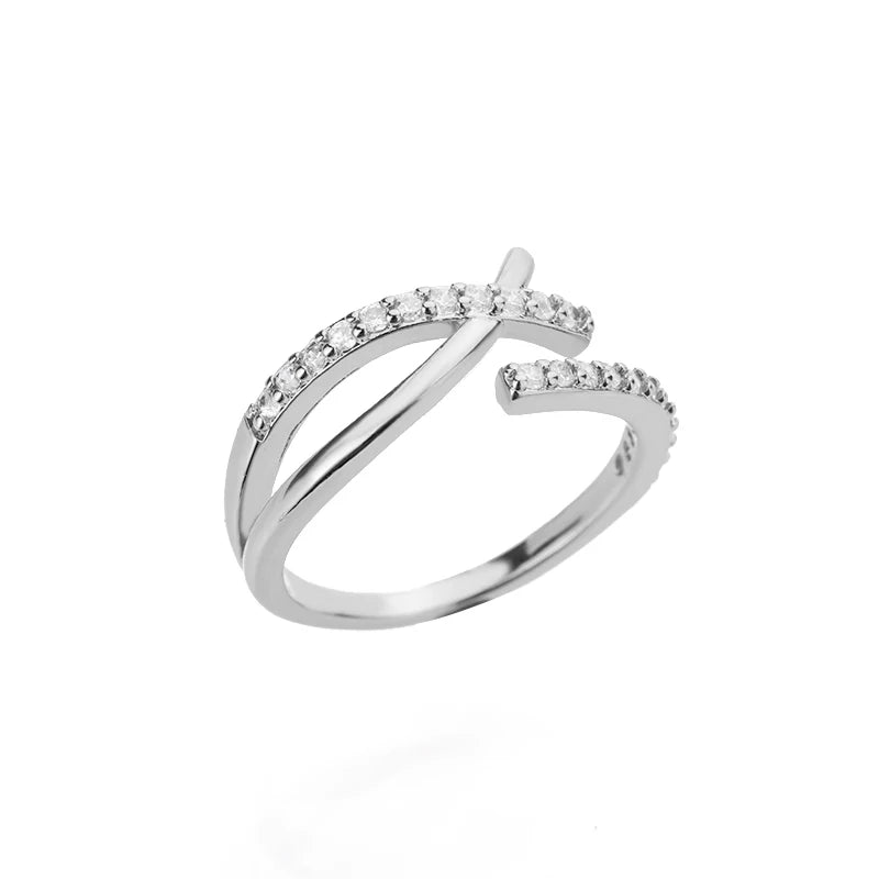 Diamond Gold Zircon Ring
