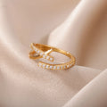 Diamond Gold Zircon Ring