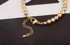 Gold Bead Charm Bracelet