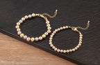 Gold Bead Charm Bracelet