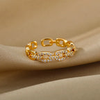 Zircon Twist Chain Ring