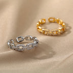 Zircon Twist Chain Ring
