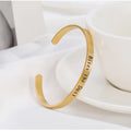 Gold Engraved Cuff Bracelet
