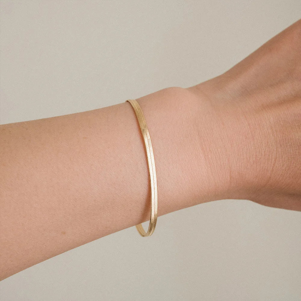 Snake Chain Bracelet Gold | Stainless Steel Women Minimalist Jewelry