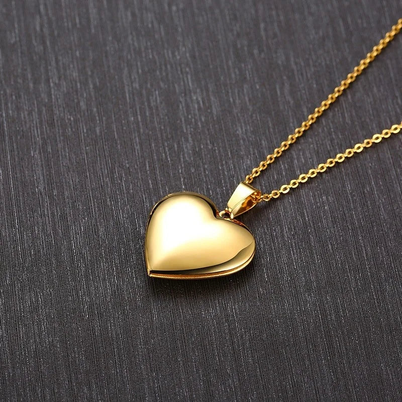 Floral Heart Locket Necklace