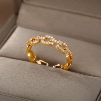 Zircon Twist Chain Ring