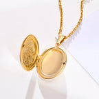 Floral Heart Locket Necklace