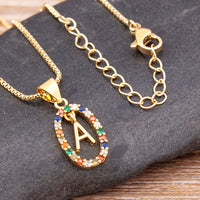 Gold Letter Pendant Necklace