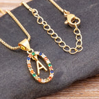 Gold Letter Pendant Necklace