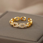 Zircon Twist Chain Ring