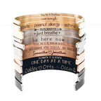 Gold Engraved Cuff Bracelet