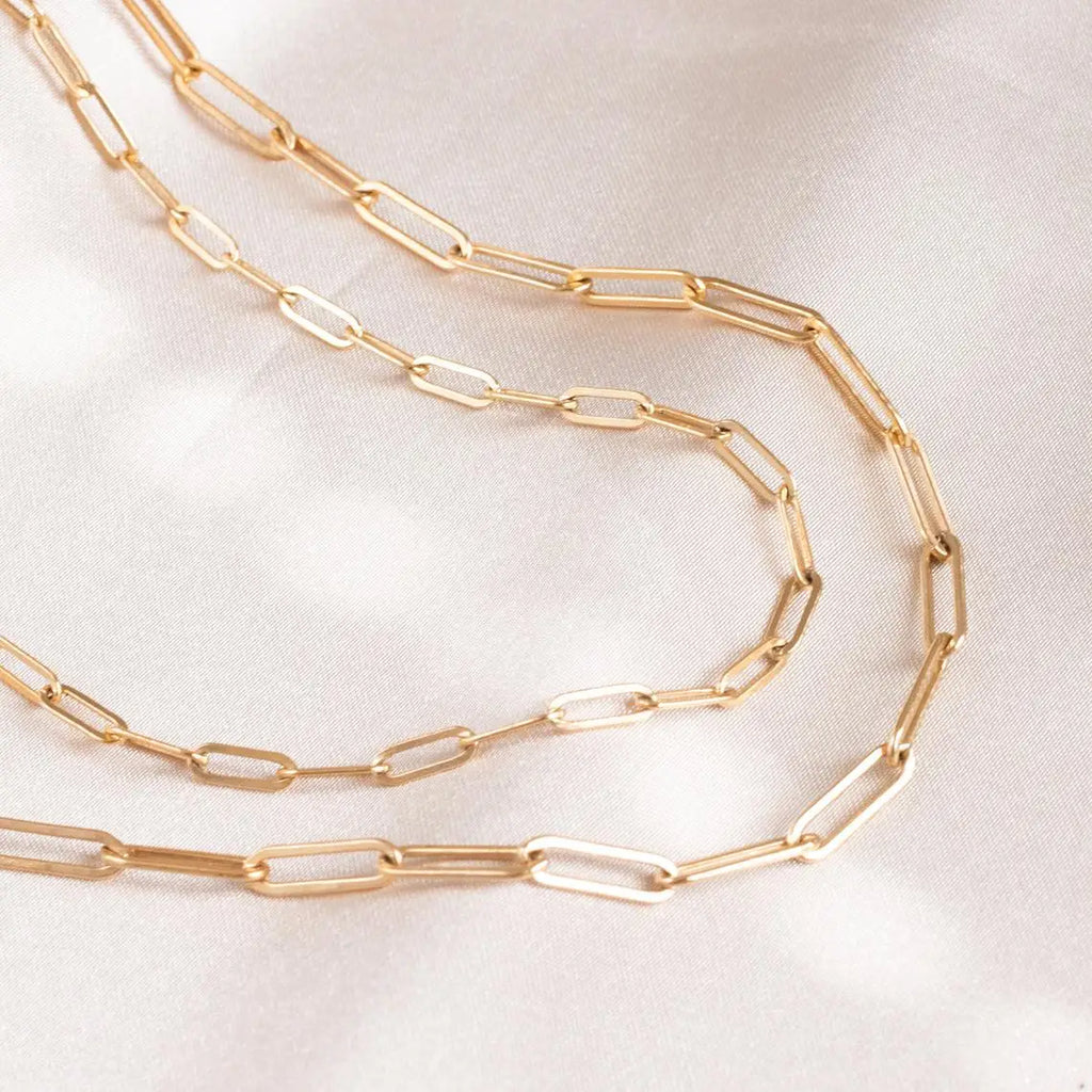 Gold Paperclip Chain Necklace