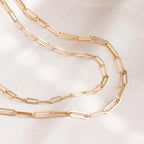 Gold Paperclip Chain Necklace