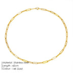 Gold Paperclip Chain Necklace