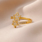 Double Star Zircon Ring