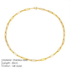 Gold Paperclip Chain Necklace