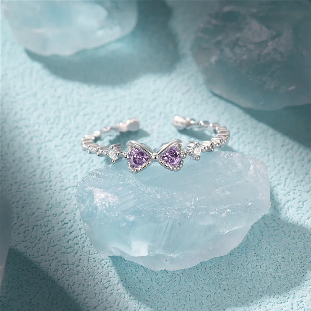 Purple Zircon Open Ring
