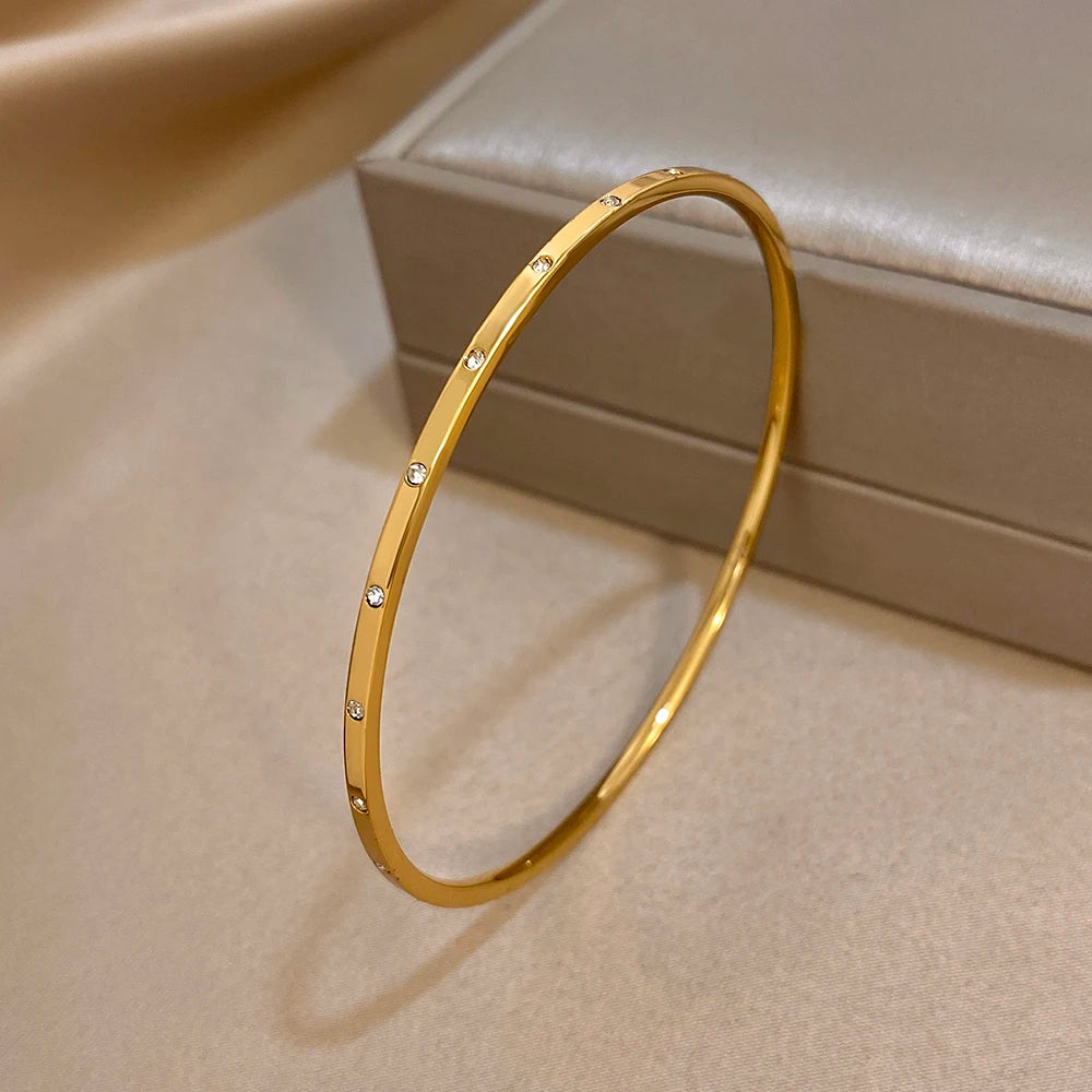 Slim Gold Cuff Bracelet