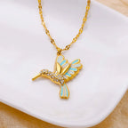 Colorful Birds Necklace – Stainless Steel