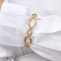 Elliptical Gold Bracelet