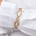 Elliptical Gold Bracelet