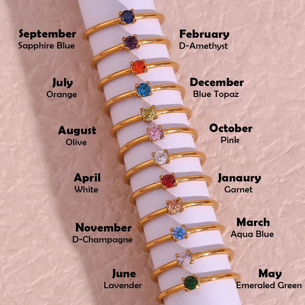 Zodiac Birthstone Ring