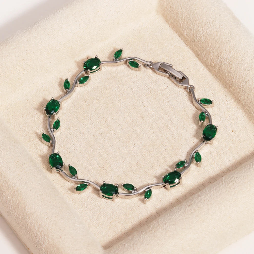 Tulip Flower Zircon Bracelet