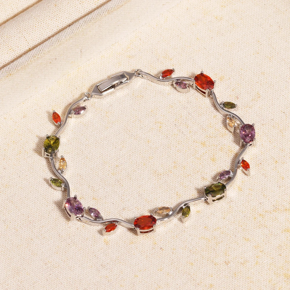 Tulip Flower Zircon Bracelet
