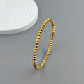 New stainless steel ball bead gold-plated bracelet, classic O-shaped silver bracelet for women, wedding party jewelry