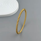 New stainless steel ball bead gold-plated bracelet, classic O-shaped silver bracelet for women, wedding party jewelry