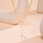 Gold Fringe Chain Necklace