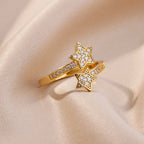 Double Star Zircon Ring