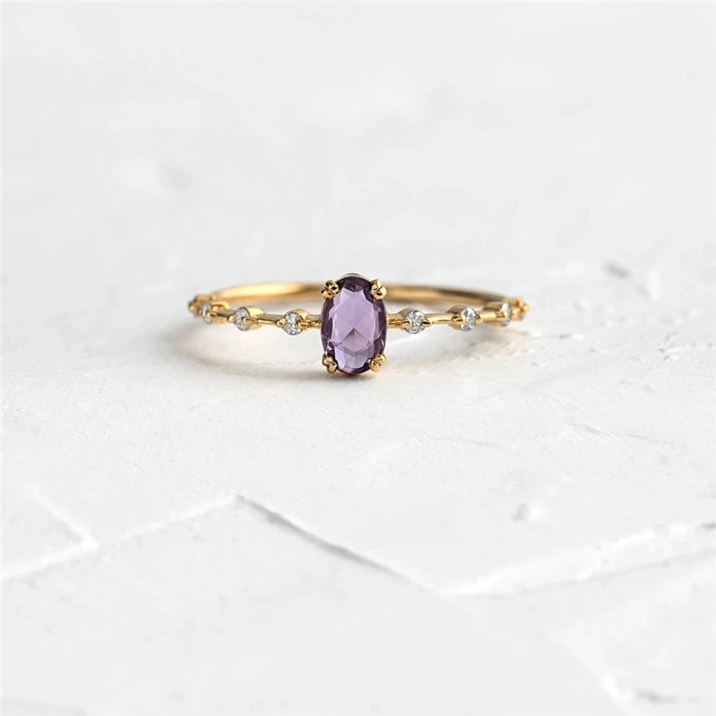 Sterling Silver Purple Ring