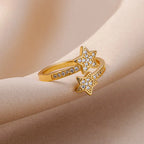 Double Star Zircon Ring