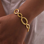 Elliptical Gold Bracelet