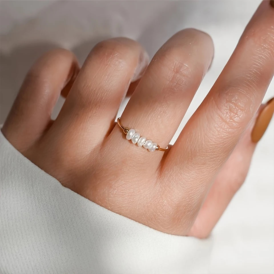 Gold Pearl Ring