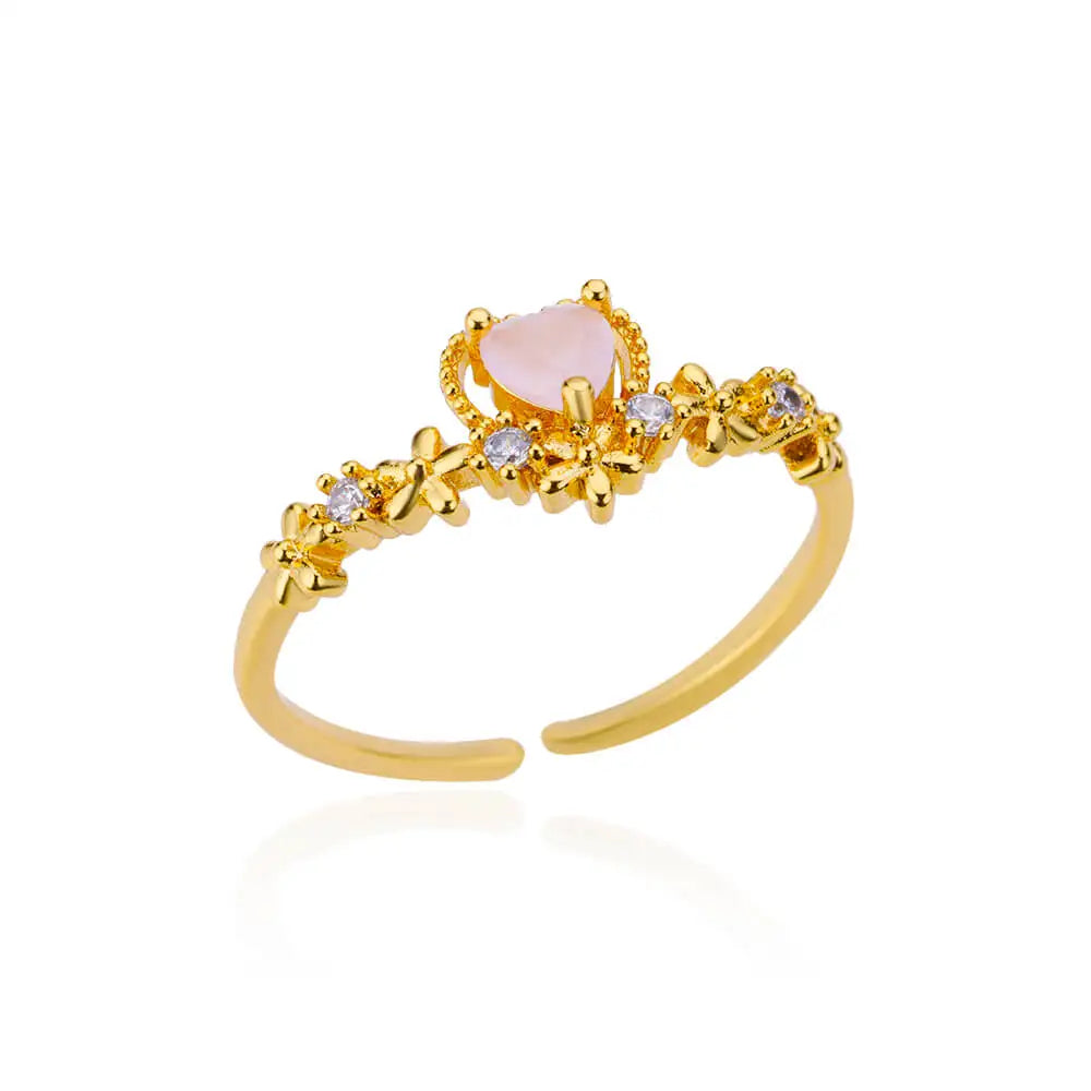 Zircon Heart Ring
