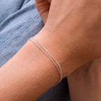 Silver Layered Chain Bracelet