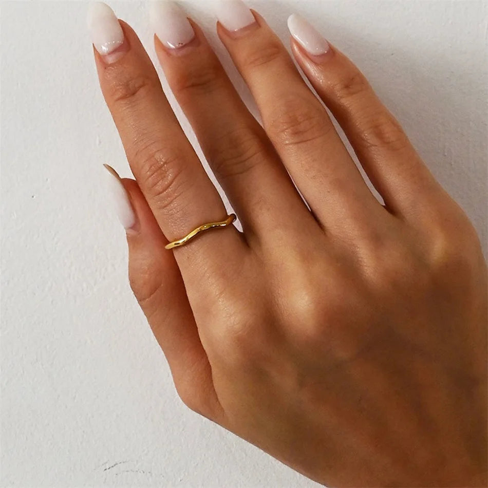 Gold Wave Ring