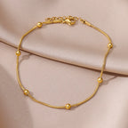 Gold Bead Anklet