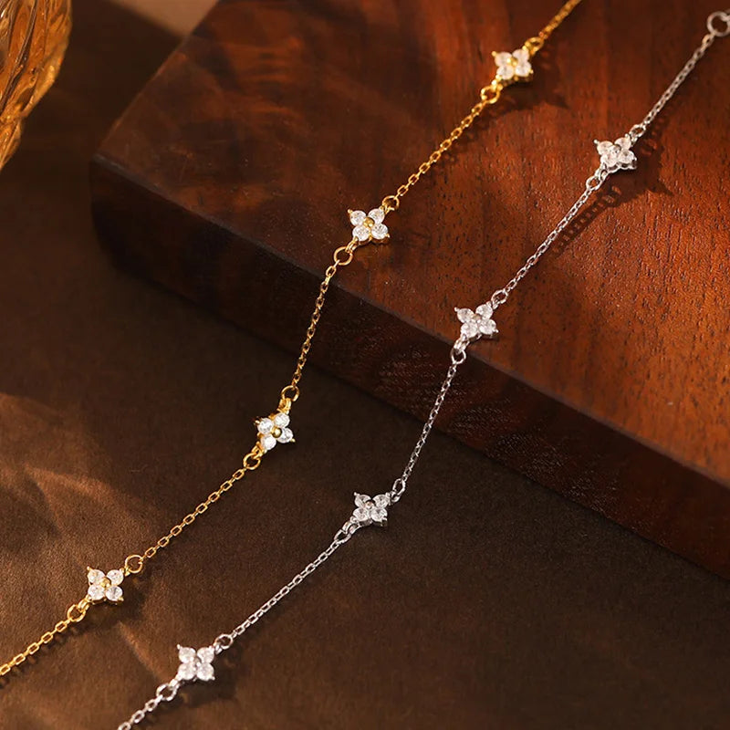 18K Gold Flower Bracelet