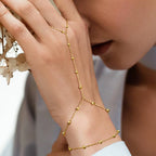 Gold Hand Chain Ring Bracelet