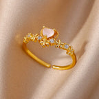 Zircon Heart Ring
