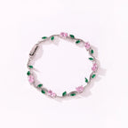 Tulip Flower Zircon Bracelet
