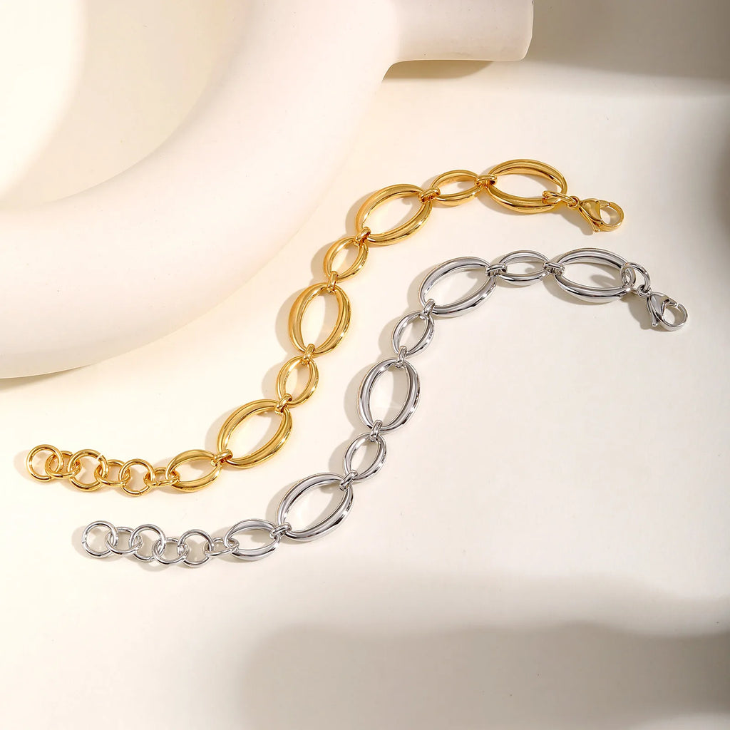 Elliptical Gold Bracelet