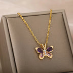 Butterfly Crystal Necklace