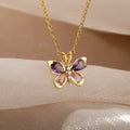 Butterfly Crystal Necklace