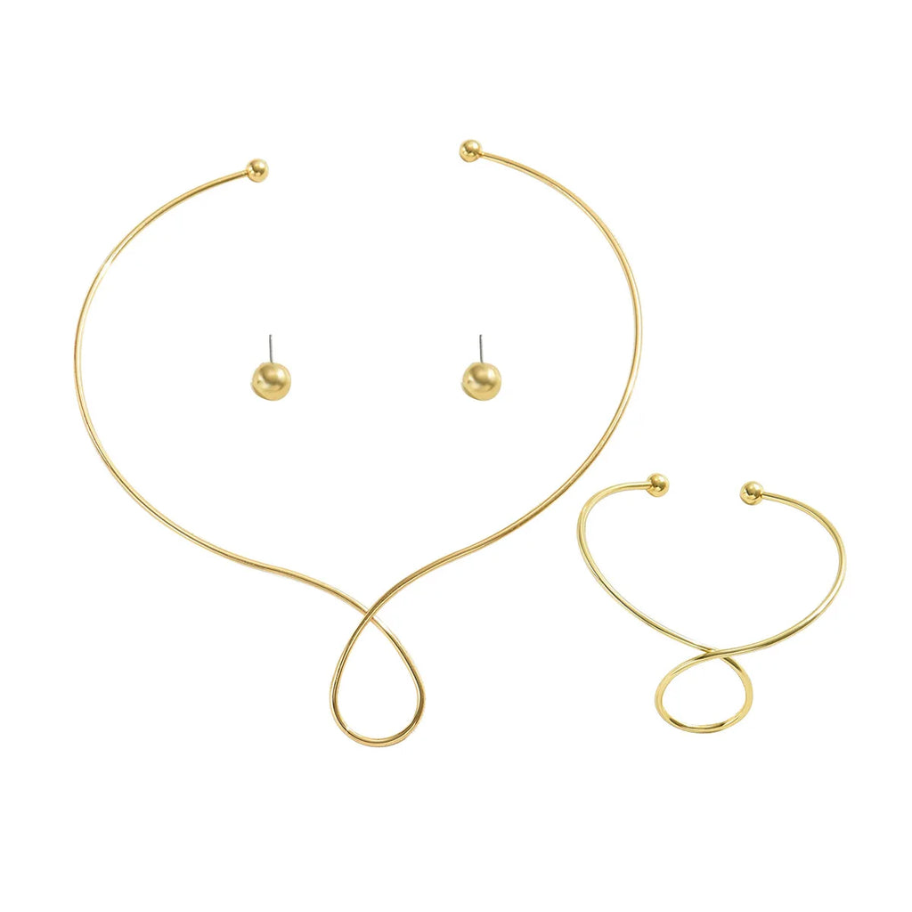 Modern Gold Statement Set