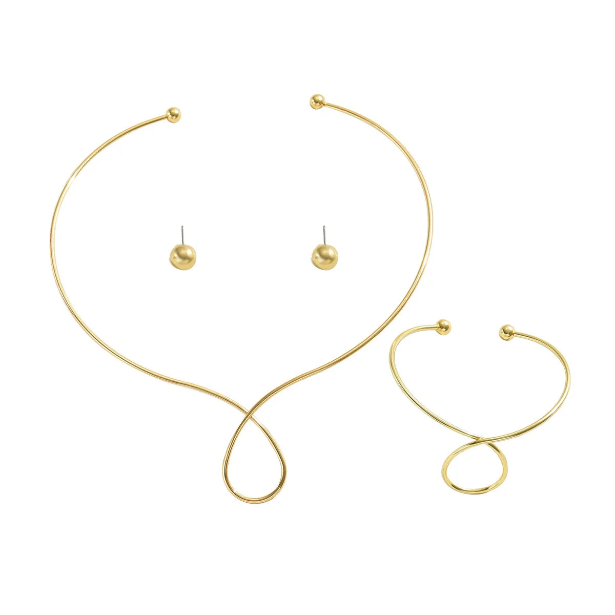 Modern Gold Statement Set