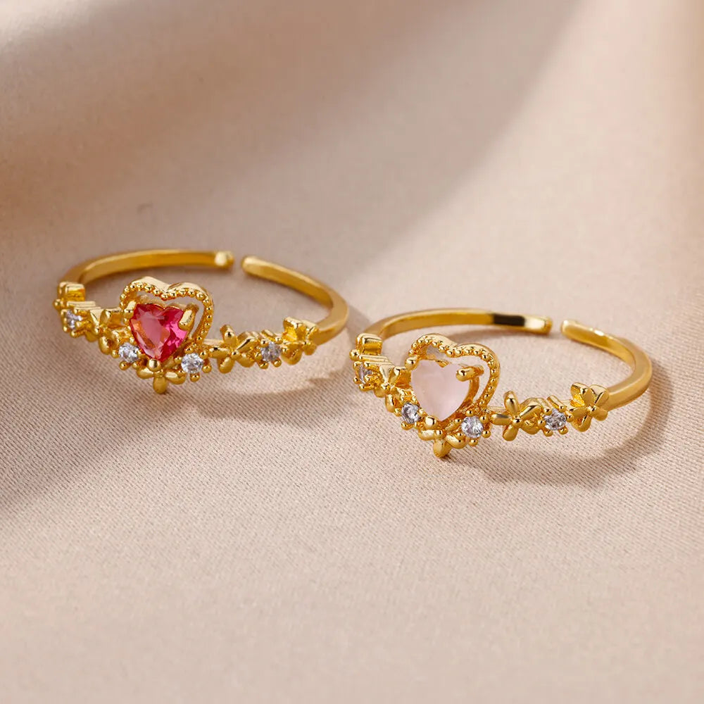Zircon Heart Ring